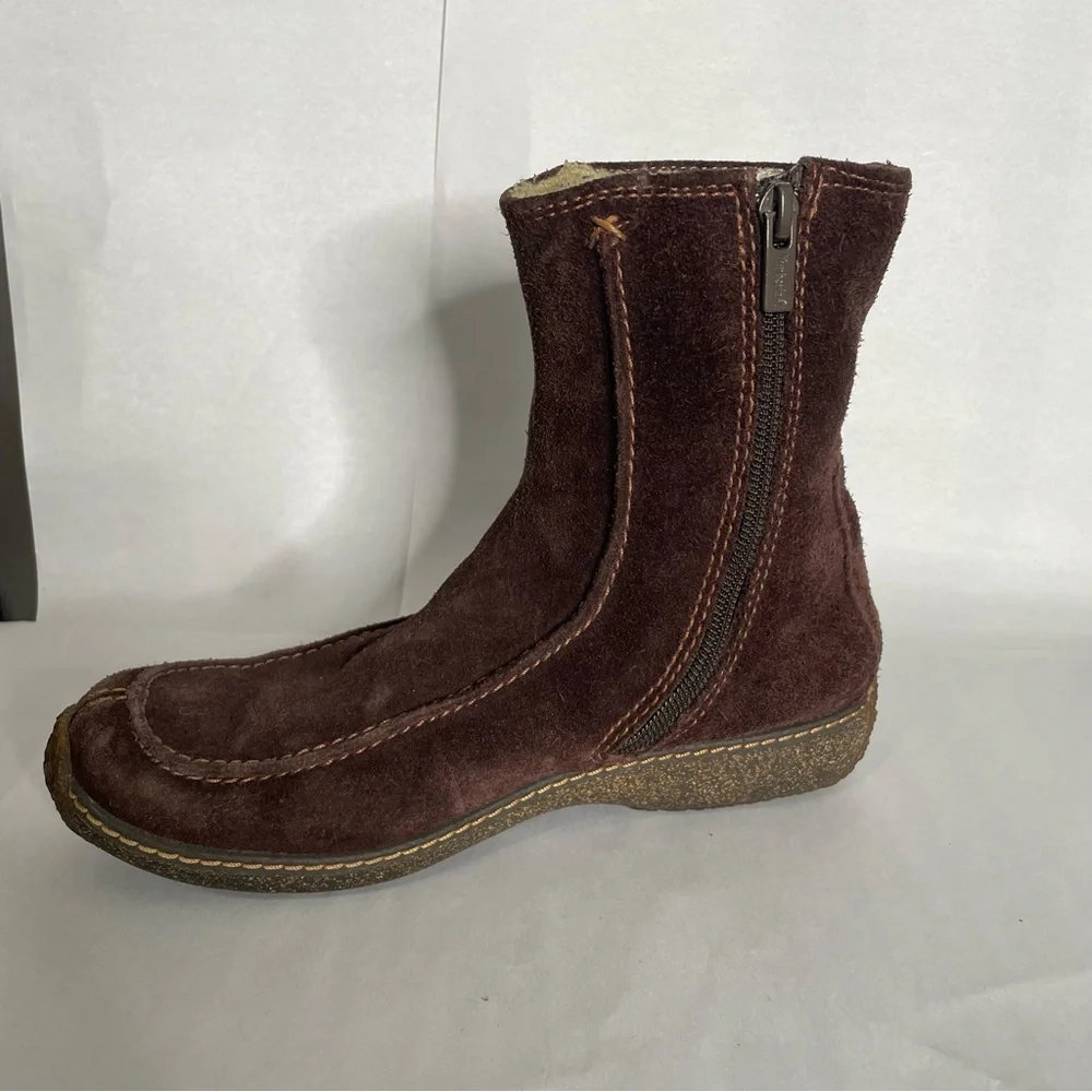 Timberland Brown Suede Ankle Moccasin Boho‎ Southwest Boot Women’s Size 6.5